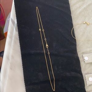 14k gold “4” number necklace